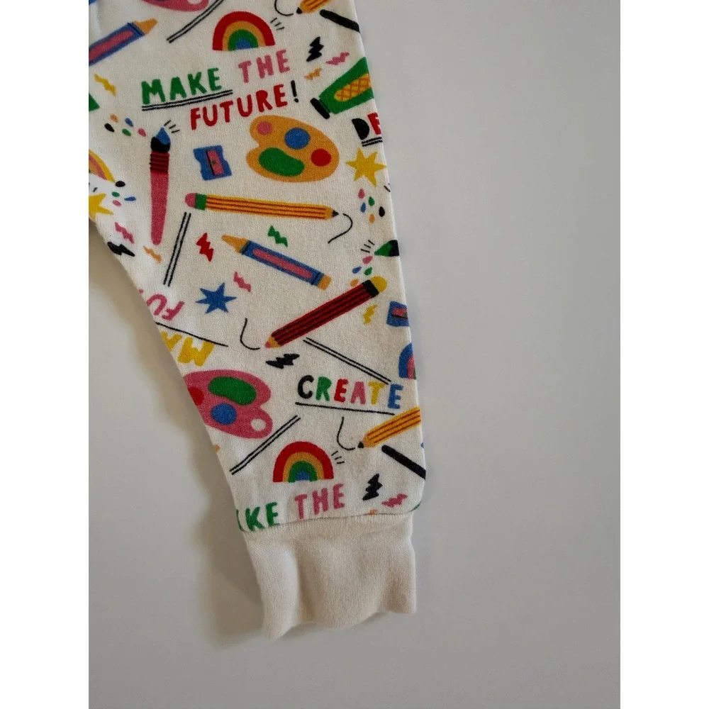 Old Navy Baby Art Supply Print Cotton PJ Pants 6-12M